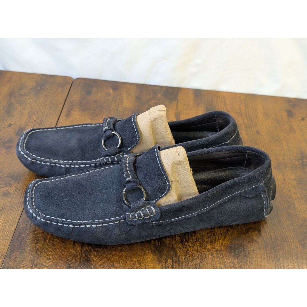 ALDO Men Suede Bit Loafers 11 Blue Driving Shoes Moccasins Slip On Carey Carey